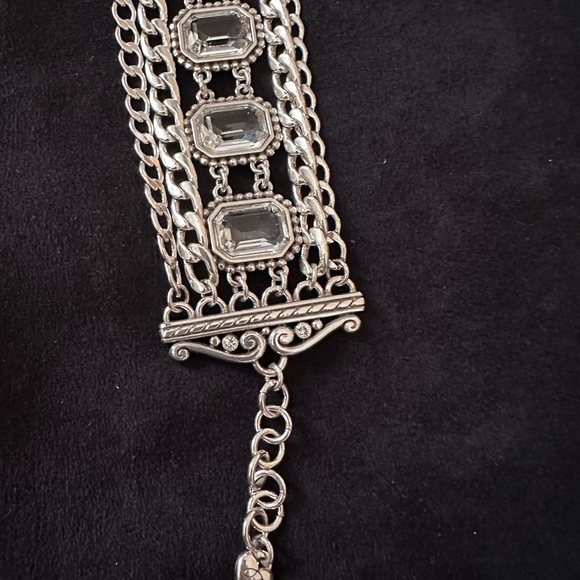 Brighton 🩶 “Le Ritz” Clear Swarovski Multi Strand Crystal Bracelet - Picture 7 of 8